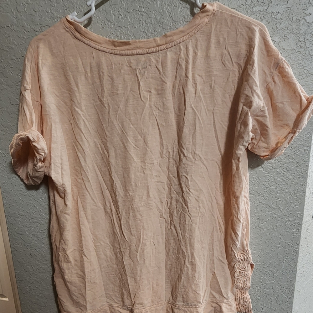 Ann Taylor Loft Peach Tee
